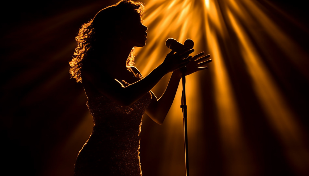 Singer in Recording Studio